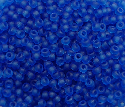 m-11-149F miyuki rocailles 11-0 matte transparent capri blue
