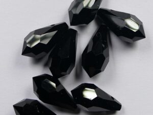 PrD-6,5-JET Drop, 6.5x13 mm, Preciosa, Jet - Afbeelding 1