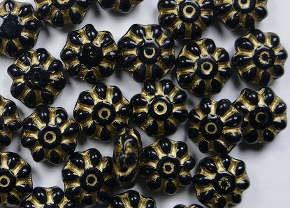 0010498 daisy discs 9 mm jet gold inlay kleurnummer 23980GL