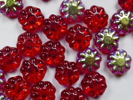 0050296 daisy discs 9 mm siam ruby ab kleurnummer X90080