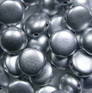 CB-02010-01700 candy beads 8 mm matte metallic silver color 02010-01700