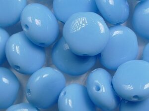 CB-63020 Opaque Blue Turquoise 2-hole Candy Bead 20 Pc.