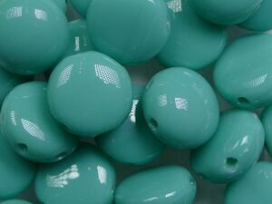 CB-63130 Opaque Green Turquoise 2-hole Candy Bead 20 Pc.