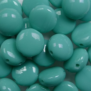 CB-63130 candy beads 8 mm opaque turquoise green color 63130