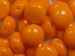CB-93120 Opaque Orange 2-hole Candy Bead 20 Pc. - Afbeelding 1