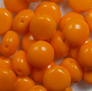 CB-93120 candy beads 8 mm opaque orange, hyacinth color 93120