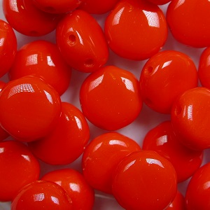 CB-93180 candy beads 8 mm opaque red color 93180