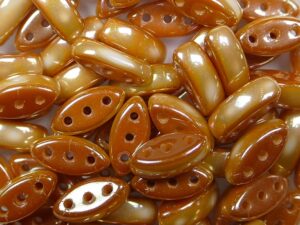 CL-03000-29123 Cali Beads Opaque White Full Apricot 20 Pc - Afbeelding 1