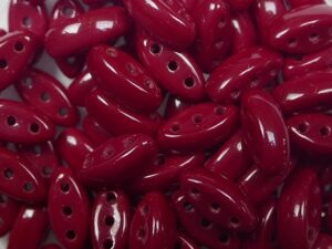 CL-X1288 Cali Beads Dark Coral Red Creme Melee 20 Pc - Afbeelding 1
