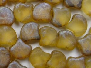 GIN-00030MRB Matubo 2 Hole Ginko Bead Matte Crystal - Rembrandt 10 gram - Afbeelding 1