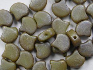 GIN-43020MRB Matubo 2 Hole Ginko Bead Matte Ashen Gray - Rembrandt 10 gram - Afbeelding 1