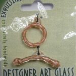 TGL-01-HY-WH glass toggle clasp hyacinth-white swirl