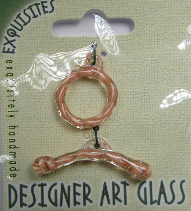 TGL-01-HY-WH glass toggle clasp hyacinth-white swirl