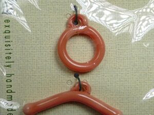 TGL-01-HY Toggle Clasp, kapittelsluiting, 1 streng , glas: hyacinth - Afbeelding 1