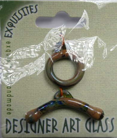 TGL-01-OL glass toggle clasp olivine-hyacint