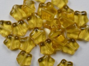 0030335 Topaz Star Glassbeads 25 Pc.