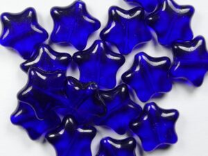 0090427 Cobalt Star Glassbeads 15 Pc. - Afbeelding 1