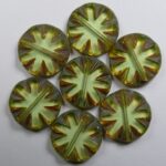 0100552 Light Peridot Picasso Table Cut Sun Bead 4 Pc 50500-86800