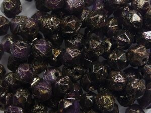 EC-04-06208-15415 English cut 4 mm, Purple Opal Moonstone Bronze Marble Luster