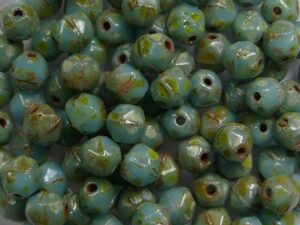 EC-04-63020-86805 English cut 4 mm, Opaque Blue Turquoise Picasso