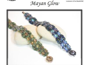 BQ2Cab Free Pattern with Baroque 2-hole Cabochons Mayan Glow Bracelet