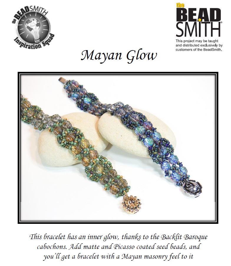 Free Mayan Glow Bracelet by baroque cabochons
