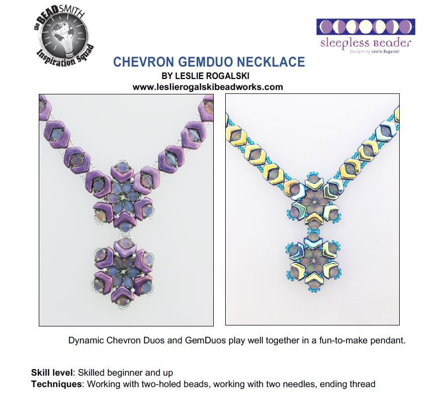 free chevron gemduo necklace met chevron of gemduo
