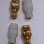 owl-01000-98532 owl beads white opal brown rainbow