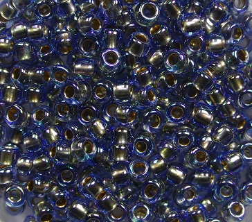tr-08-0997 toho rounds 8-0 gold lined rainbow light sapphire