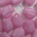 0070444 mini tulip bead 9×7 mm Pink Alabaster White Luster kleur 02010-31024