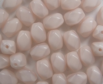 0070447 czech glass facetted barrel 6x4 mm light pink silk color 74000
