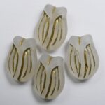 0150186 tulip bead Matte Crystal Gold Striped kleur 00030-84100-54302