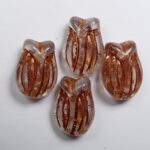 0150187 tulip bead Matte Crystal Copper Patina kleur 00030-54319