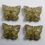 0150188 Crystal Gold Patina Butterfly Beads 15×12 mm kleur 00030-54302