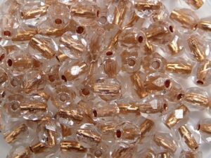 FP1-04-00030CL Copper Lined Crystal Czech Glass Facet Firepolish 4mm