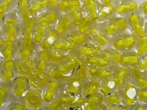 FP1-04-44886LC Yellow Lined Crystal Czech Glass Facet Firepolish 4mm 50 stuks - Afbeelding 1