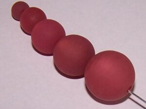 Pol-r12-13 12 mm Polaris ronde kraal, terracotta