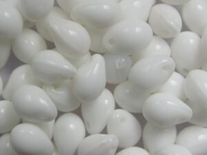 CD-03000 7x5 mm Opaque White Drops 50 Pc. - Afbeelding 1