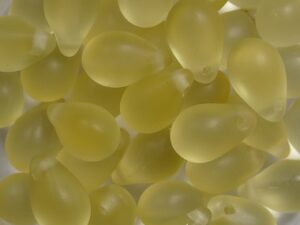 CD-10000M 6x9 mm Matte Light Topaz Czech Glass Drops 40 stuks - Afbeelding 1