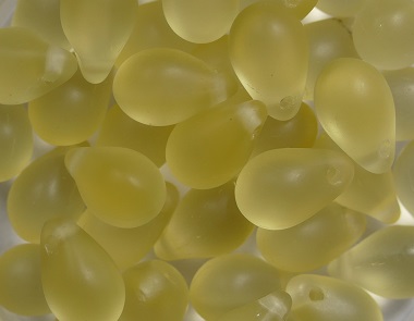 cd-10000M czech drops 6x9 mm matte light topaz