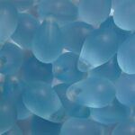 cd-60020M czech drops 6×9 mm matte aquamarine
