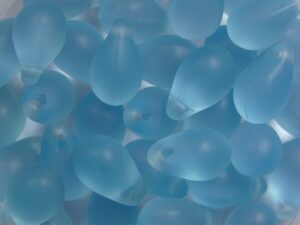 CD-60020M 6x9 mm Matte Aquamarine Czech Glass Drops 40 stuks