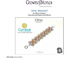 BQ2Cab Gratis Patroon met Ginko of Baroque 2-hole Cabochons: Opal Bracelet