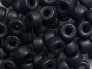 0010509 Matte Jet Roller Bead. 50 Pc.