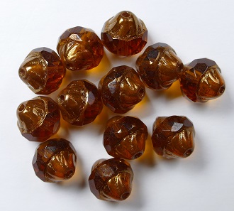 0030339 Dark Topaz Bronze Copper Turbine Beads 10 mm color 10080-14416