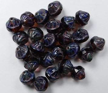 0030340 Light Amethyst Picasso Turbine Beads 8 mm color 20020-86800