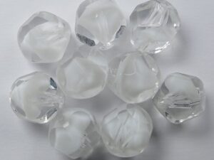 0140266 Crystal White Special Cut Apollo Eagle facet geslepen 12 mm. 8 Pc. - Afbeelding 1