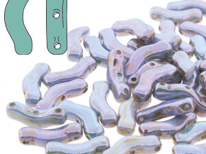BrB-03000-65431 Bridge Beads Chalk White Blue Green Lazura Luster 5 gram