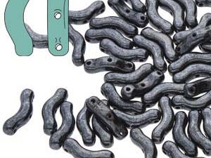 BrB-23980-14400 Bridge Beads Jet Hematite 5 gram