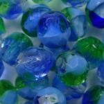 FP1-08-x1207 8 mm firepolish transparent opal blue green melee